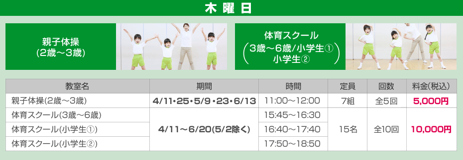 くりはま花の国スタジオ こども向け教室 木曜日