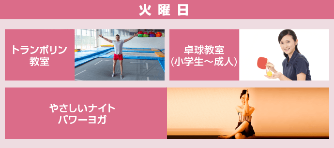 メインアリーナ おとな向け教室 火曜日